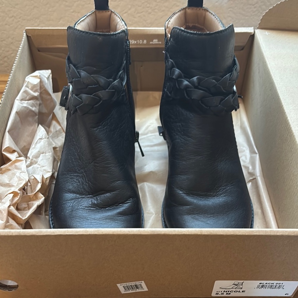 Black Leather Ankle Boots